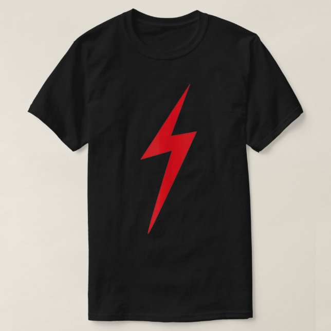 Red Lightning Electric Bolt Storm Graphic T Shirt (Design framsida)