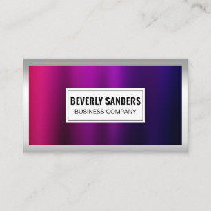 Red Lila Metallic Visitkort