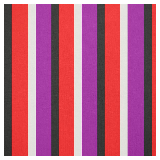 Red Lila Rand Mönster Design Tyg (Provkarta)