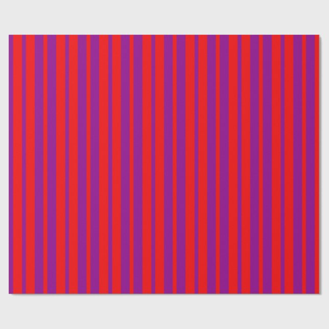 Red Lila Snyggt Rand Mönster Design Presentpapper (Platt)