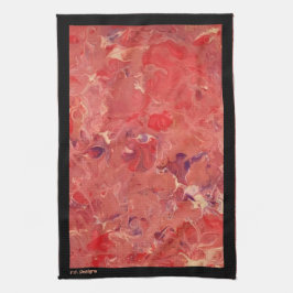 Red Lila White Abstrakt Black Acrylic Kökshandduk