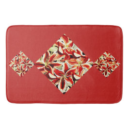 Red Lilies Bath Mat Badrumsmatta