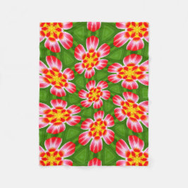 Red Lilies Mönster Fleecefilt