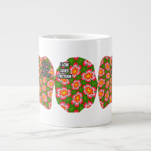 Red Lilies Mönster Jumbo Mugg