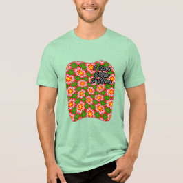 Red Lilies Mönster T Shirt