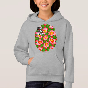 Red Lilies Mönster T Shirt
