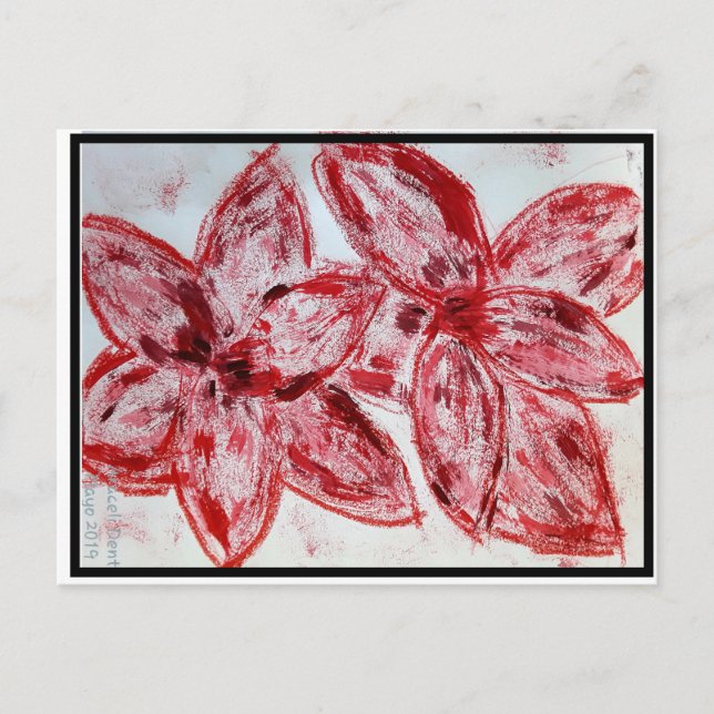 Red Lilium asiatic Vykort (Framsida)