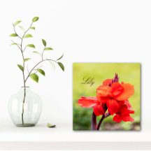 Red Lily Custom Name