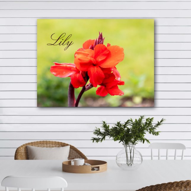 Red Lily Custom Name Poster (Skapare uppladdad)