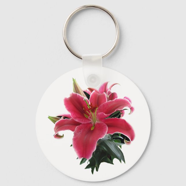 RED LILY-KEYCHAIN NYCKELRING (Framsida)