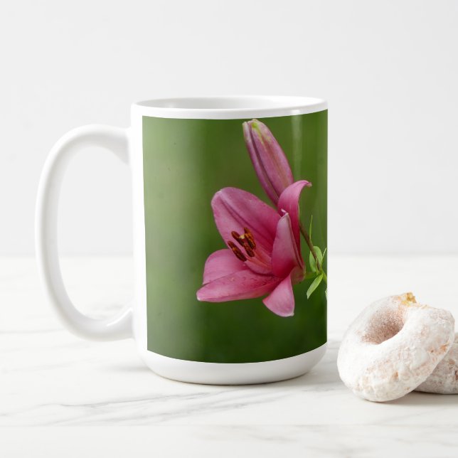 Red Lily Mug Kaffemugg (Med munk)