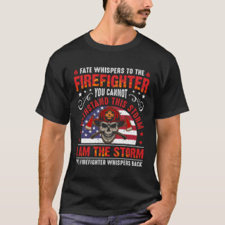 Red Line American Flag  Cool Firefighter Plus Size T Shirt