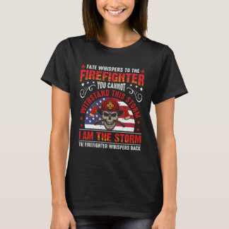 Red Line American Flag  Cool Firefighter Plus Size T Shirt