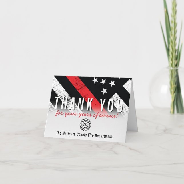 Red Line Flagga i Pension Tack Kort (Framsida)