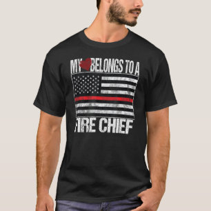 Red Line Flagga - Mitt hjärta-Tillhör till en bran T Shirt