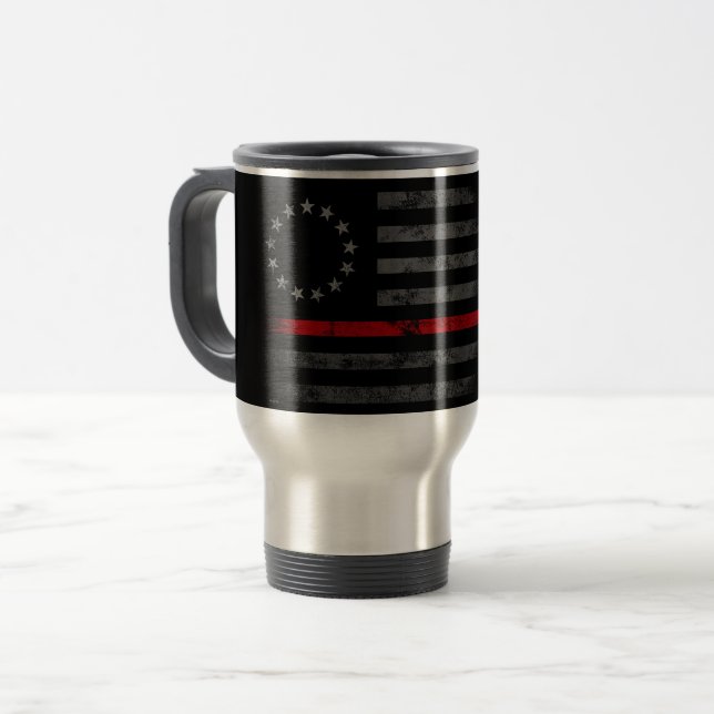 RED LINE Vintage Betsy Ross American Flagga Resemugg (Framsida vänster)