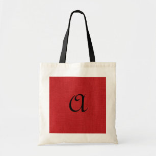 Red Linen Struktur Photo med Monogram Tygkasse