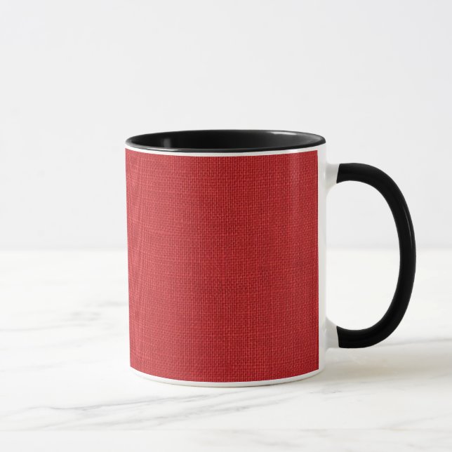 Red Linen Struktur Photo Mugg (Höger)