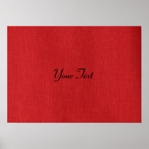 Red Linen Struktur Photo Poster