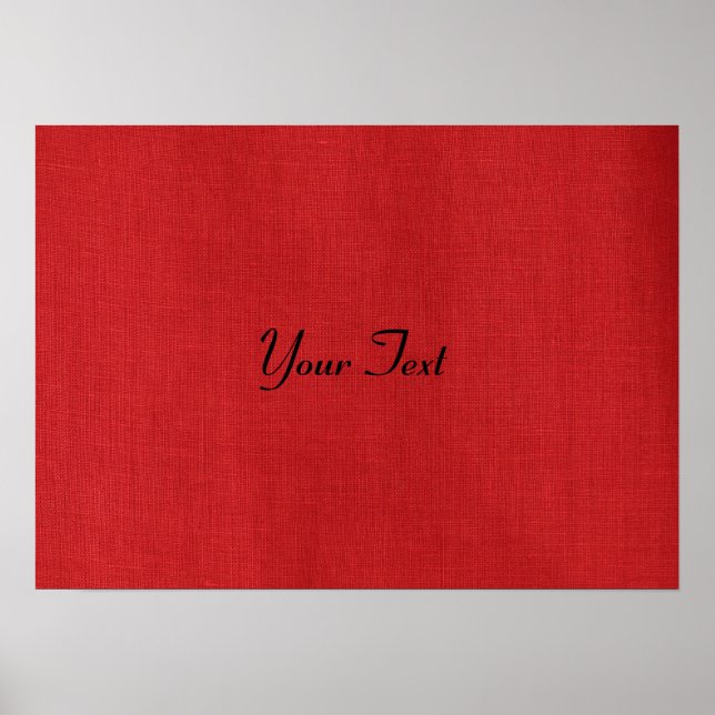 Red Linen Struktur Photo Poster (Framsidan)