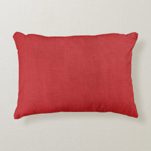Red Linen Struktur Photo Prydnadskudde