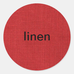 Red Linen Struktur Photo Runt Klistermärke