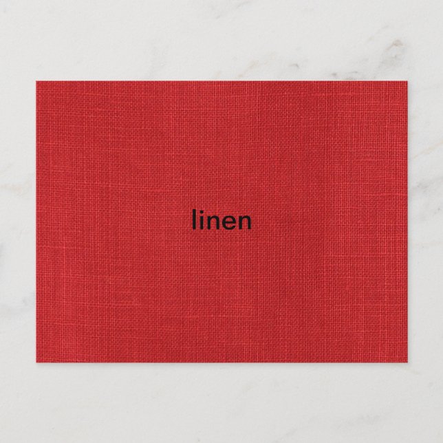 Red Linen Struktur Photo Vykort (Framsida)