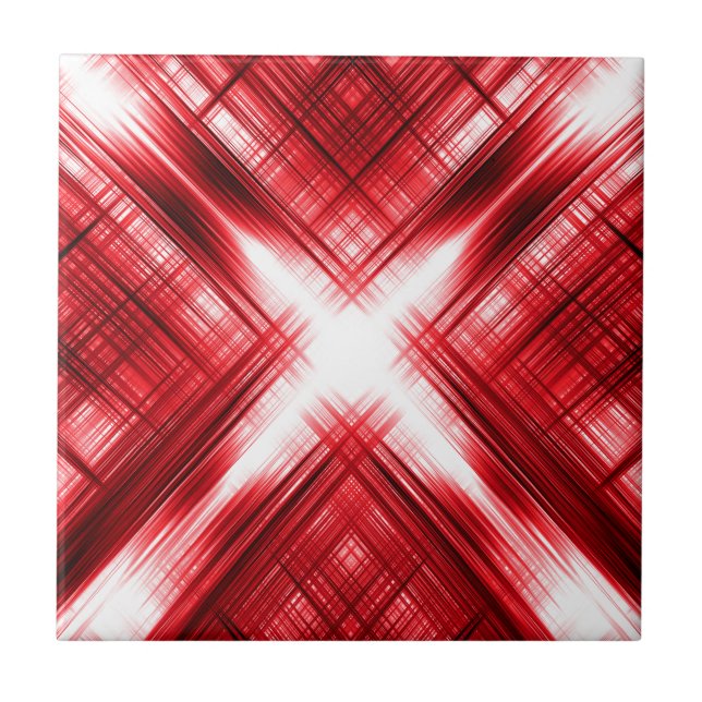 Red linjer kor kakelplatta (Framsidan)