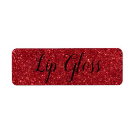 Red Lipgloss-etikett Returadress Etikett
