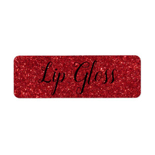 Red Lipgloss-etikett Returadress Etikett