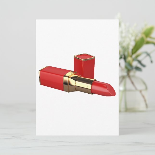 Red Lipstick-inbjudningar Inbjudningar (Skapare uppladdad)