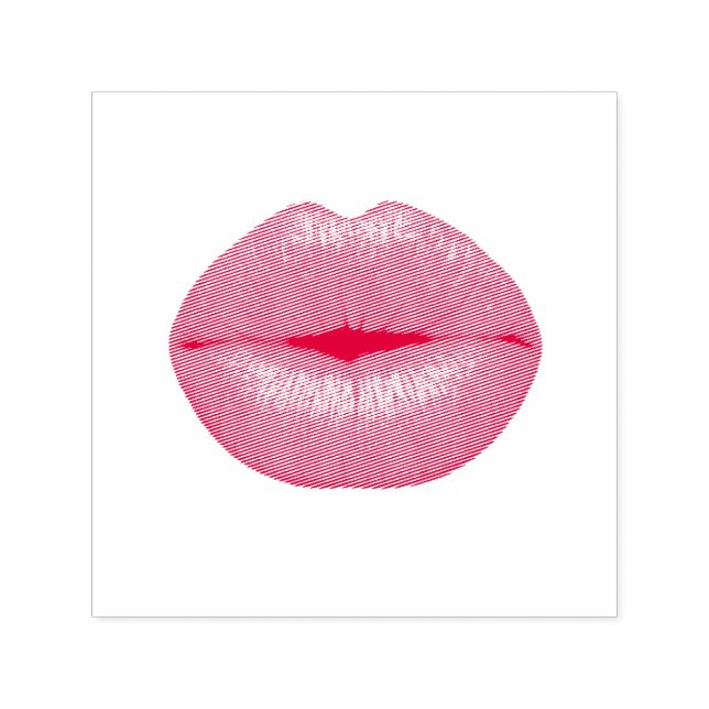 Red Lipstick kyss Självfärgande Stämpel (Design)
