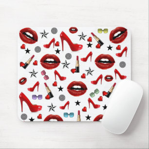Red Lipstick Läppar Heels Mouse Pad! Muspets Musmatta