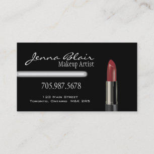 Red Lipstick Makeup Artist Affärskort Visitkort
