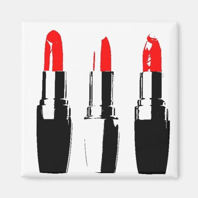 Red Lipstick Tubes Magnet (Framsidan)
