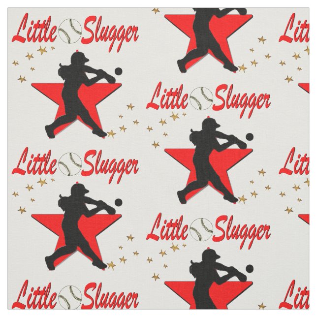 RED LITTLE SLAGER SOFTBALL GIRL DESIGN TYG (Provkarta)