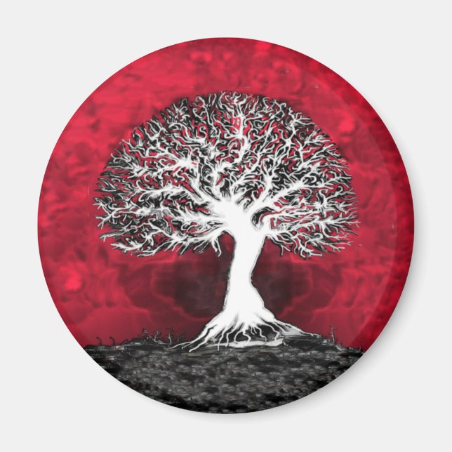 Red Livets träd Magnet (Framsidan)