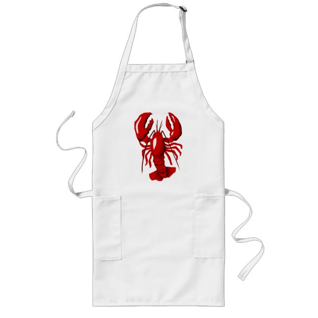 Red Lobster Apron Långt Förkläde (Framsidan)