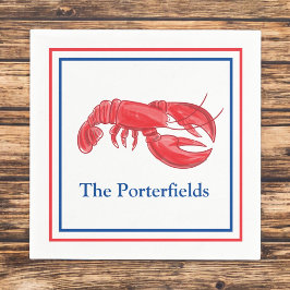 Red Lobster Gränsen Personlig Fest Pappersservett