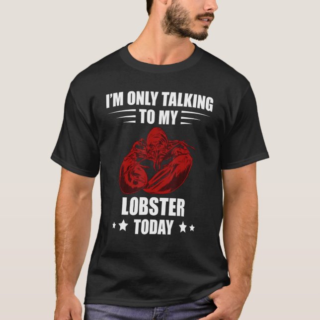 Red Lobster, jag pratar bara Foodie Seafood Lobste T Shirt (Framsida)