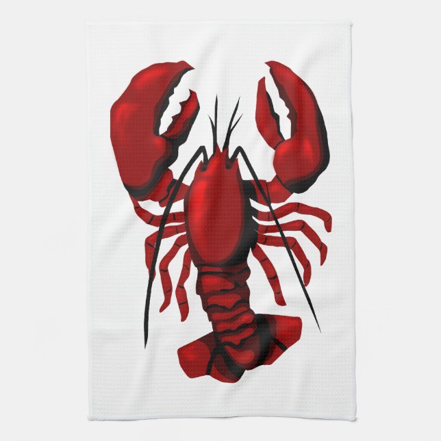 Red Lobster Kitchen Towel Kökshandduk (Vertikal)