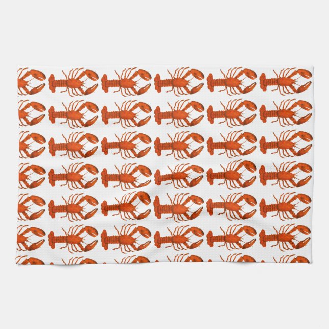 Red Lobster Kökshandduk (Horisontell)