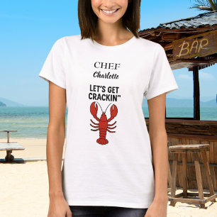 Red lobster kräftor boil party namn kock t shirt