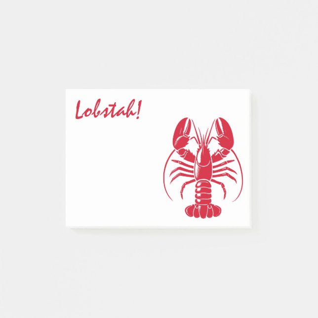Red Lobster Lobstah Maine New England Kusten Post-it Block (Framsida)