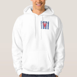 Red Lobster på Blue & White Denim Rand Hoodie