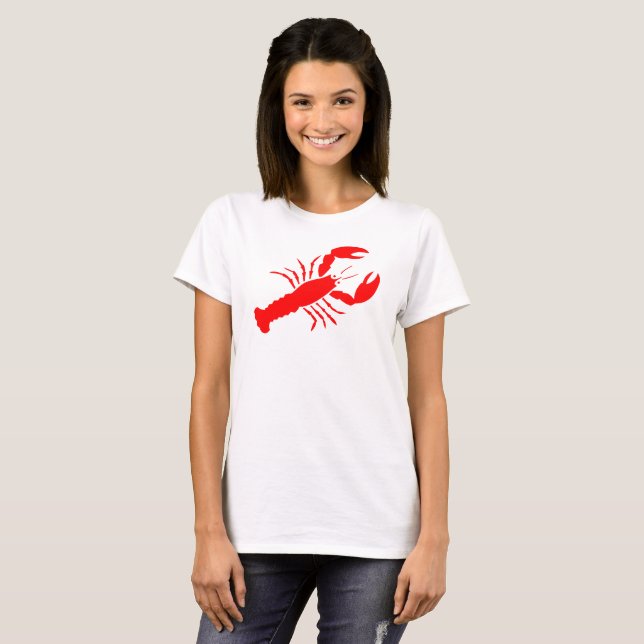 Red Lobster Seafood Crustacean 4Laurie T Shirt (Hel framsida)
