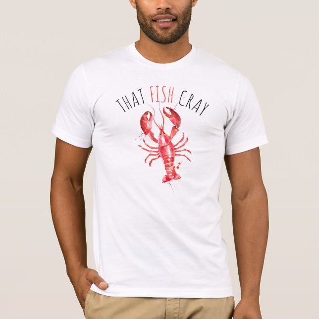 Red Lobster Watercolor-that Fish Cray Anpassningsb Tee Shirt (Framsida)
