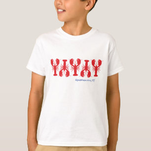 Red Lobsters Preppy Coastal Location Reunion Kids T Shirt