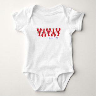 Red Lobsters Preppy Coastal Location Roligt Baby T Shirt