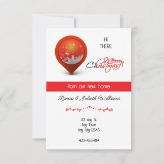 Red Location New Home Announcement Meddelande